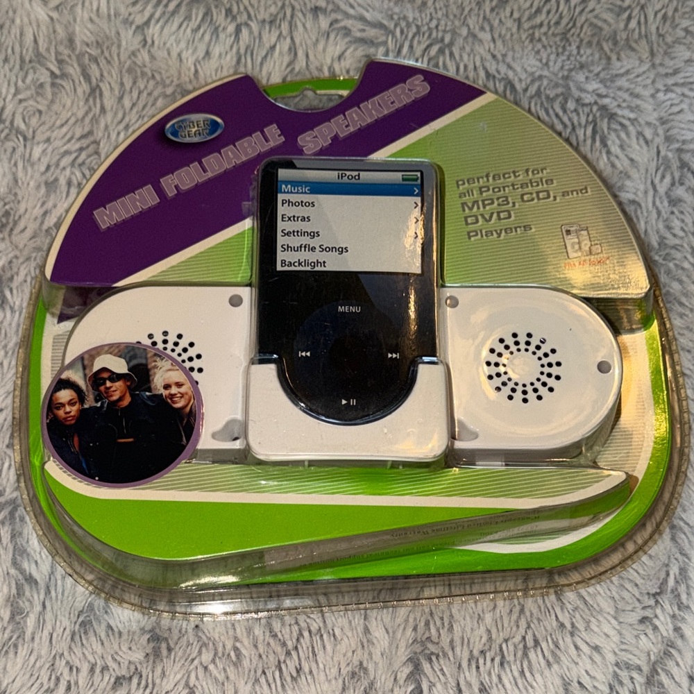 Portable Mini Foldable Speakers - White Cyber Gear NEW Sealed